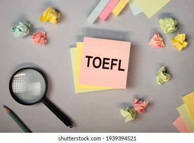 TOEFL Word Acronym, English Exam Or Test.