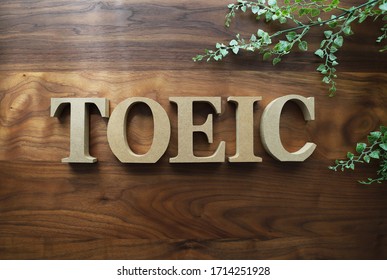 TOEIC (Test of English for International Communication) block on the table