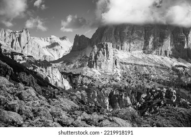 Tofana di Rozes and Cinque Torri in Dolomites - Shutterstock ID 2219918191