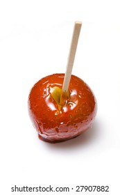 Toffee Apple Isolated On A White Studio Background