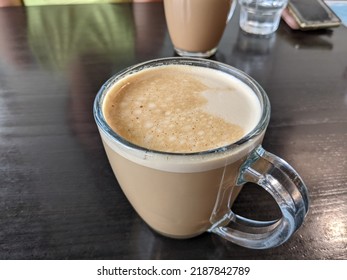 A Toffee Nut Latte At A Small Breakfast Restaurant In Nebraska.