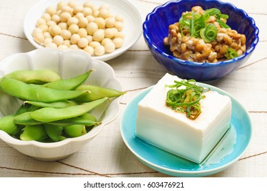 Tofu, Edamame, Natto And Soy Beans