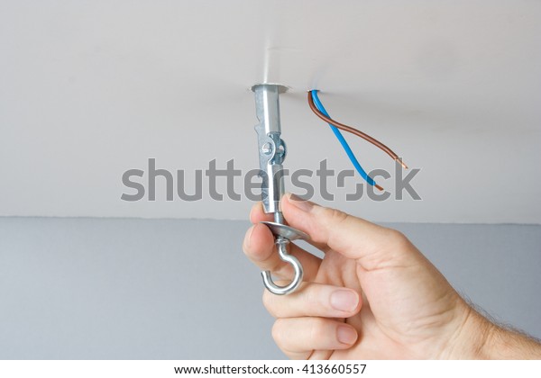 Toggle Bolt Drywall Ceiling Light Fixture Stock Photo Edit Now