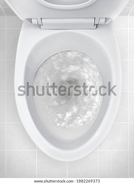 Toilet, Flushing Water, close\
up
