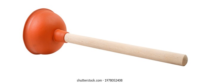 Toilet plunger isolated on white.