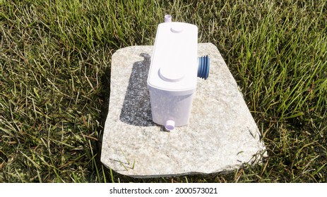 Toilet Pump Shredder. Rendered In 3D. A Waste Shredder, And Sewer Debris, Which Is Connected To The Toilet Drain, Commonly Referred To As A Waste Grinder.