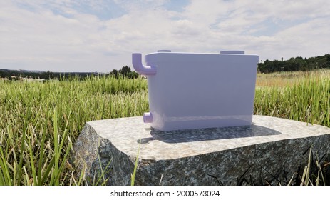 Toilet Pump Shredder. Rendered In 3D. A Waste Shredder, And Sewer Debris, Which Is Connected To The Toilet Drain, Commonly Referred To As A Waste Grinder.