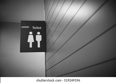 Toilet Sign Restroom Concept Black White Stock Photo 519249211 ...