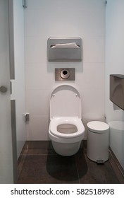 Toilet Stall In Public Restroom