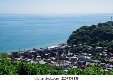 The Tokaido Line Runs Along The Coastline Of Sagami Bay