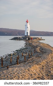 Tokarevskiy Mayak Lighthouse In Vladivostok, Russia