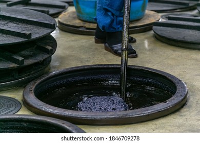 Tokushima, Shikoku, Japan　Japanese Traditional Indigo Dyeing Craftsman's Workshop