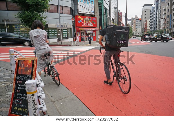 Tokyo August 11 2017 Uber Eats Stock Photo Edit Now 720297052