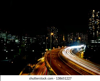 Tokyo city at night - Shutterstock ID 138651227