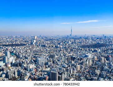 Tokyo City Skyline. Bunkyo Ward Aerial View.