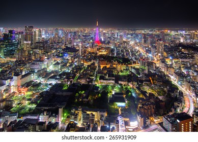 Tokyo City View Visible On The Horizon