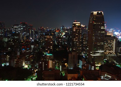 Tokyo cityscape at night, view from Tokyo tower - Shutterstock ID 1221734554
