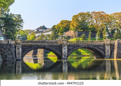 Tokyo Imperial Palace And The Bridge