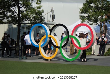 Tokyo, Tokyo  Japan - 07.22.2021: Japan National Stadium And Olympic Park