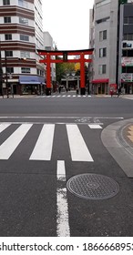 Tokyo, Japan - 10 31 2017: Tori Gate In Tokyo, Japan