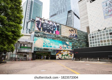 TOKYO, JAPAN - 13 September 2020：JR Shibuya Station