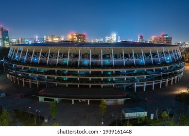 TOKYO, JAPAN - 16 March 2021：National Stadium