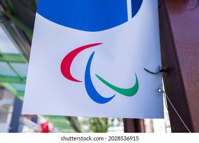 TOKYO, JAPAN - 20 August 2021：Symbol Of The Tokyo Paralympics