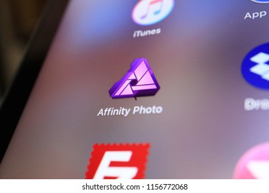 TOKYO, JAPAN. 2018 Aug 15th. Close Up The Display And Icon Of Affinity Photo.