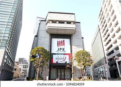 TOKYO, JAPAN. 2018 Jan 21st. Tokyo Stock Exchange Market Building. 