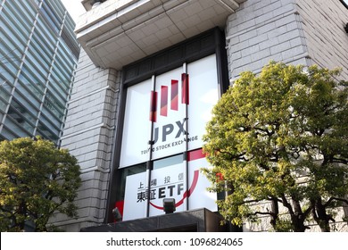 TOKYO, JAPAN. 2018 Jan 21st. Tokyo Stock Exchange Market Building. 