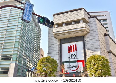 TOKYO, JAPAN. 2018 Jan 21st. Tokyo Stock Exchange Market Building.