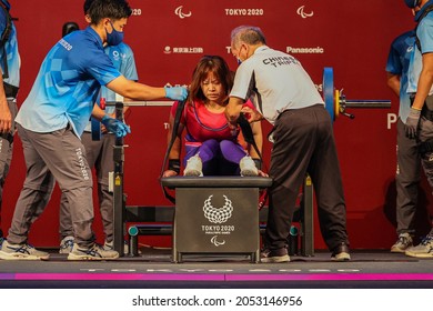 Tokyo, Japan. 2021 August 28th. Para Powerlifting Women's Up To 61 Kg.  Somkhoun Anon - Thailand (THA)