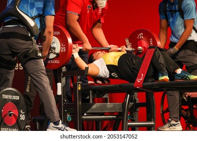 Tokyo, Japan. 2021 August 28th. Para Powerlifting Women's Up To 61 Kg. Somkhoun Anon - Thailand (THA)