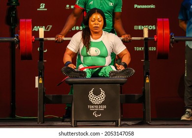 Tokyo, Japan. 2021 August 28th. Para Powerlifting Women's Up To 61 Kg. Ejike Lucy Nigeria (NGR). Bronze Medalist