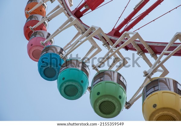Tokyo, Japan, 27th, May, 2018: Daikanransha is a 115\
meters high Ferris wheel part of the entertainment area \