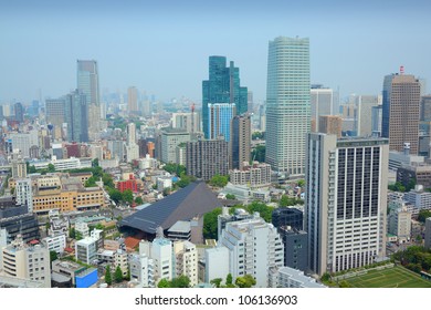 Tokyo, Japan - aerial view of Roppongi district. Modern city skyline.