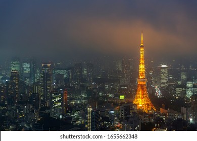 Tokyo Japan. Aerial View Of Tokyo Tower. May 2019