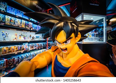 TOKYO, JAPAN - APRIL 07, 2018: Dragon Ball Model (Goku). It Is A Japanese Manga Series Written And Illustrated By Akira Toriyama.