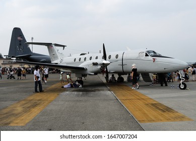 Tokyo, Japan - August 22, 2009:United States Air Force Beechcraft UC-12J Huron Utility Aircraft.