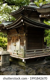 Tokyo, Japan - august 22 2019: Wooden sanctuary at the Sensō-ji temple