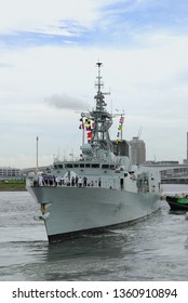 Tokyo, Japan - August 25, 2011: Royal Canadian Navy HMCS Ottawa (FFH 341), Halifax-class Frigate.