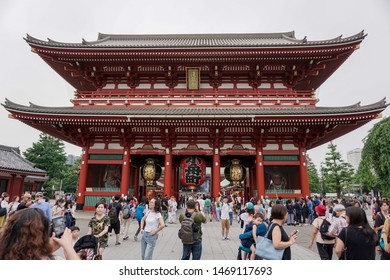 Tokyo, Japan - Circa July, 2019: Sensō-ji is an ancient Buddhist temple located in Asakusa, Tokyo, Japan. It is Tokyo's oldest temple, and one of its most significant. 