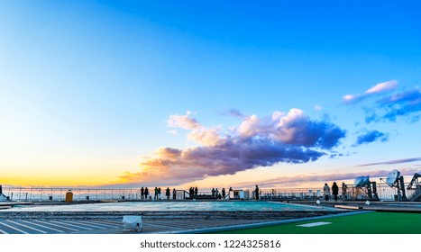 Tokyo, Japan - Dec 6, 2017: Helipad On Roof Of The Mori Building At Roppongi Hill, Tokyo, Japan.