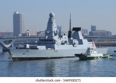 Tokyo, Japan - December 01, 2013:Royal Navy HMS Daring (D32), Type 45 Destroyer.