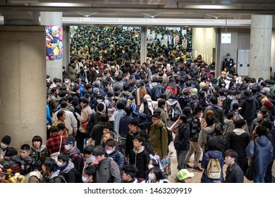 Tokyo, Japan - December 2017: Tokyo Big Sight During Comic Market (Comiket)