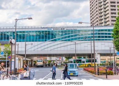 TOKYO, JAPAN - JUNE 1, 2018: View Of Shakujii Koen Station Of Seibu Ikebukuro Line In Tokyo, Japan.