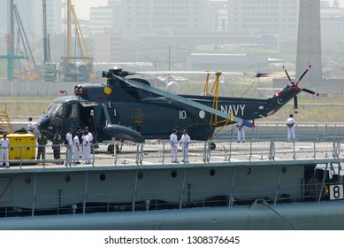 Tokyo, Japan - June 12, 2007:Pakistan Navy Westland WS-61 Sea King Mk.45 Shipboard Anti-submarine Helicopter.