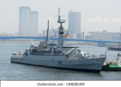 Tokyo, Japan - June 12, 2007:Pakistan Navy PNS Babur (D-182), Tariq-class Destroyer.