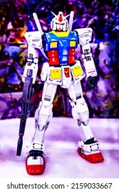 Tokyo, Japan - May 11, 2019 : Anime Model Kit Of Gundam Robot On Display.