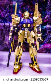 Tokyo, Japan - May 11, 2019 : Anime Model Kit Of Gundam Robot On Display.